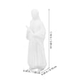 thumbnail image 2 of Clispeed Resin Ancient Chinese Warrior Figurine White Micro Landscape Home Decor 2Pcs, 2 of 8