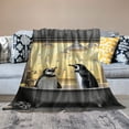 thumbnail image 2 of Fenyluxe Penguins Print Flannel Super Soft Throw Blanket for All Seasons, Lightweight Cozy Blanket Gifts 50x60in, 2 of 6