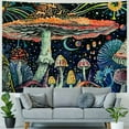 thumbnail image 4 of PRATYUS  Hippie Mushroom Tapestry Psychedelic Eyes Tapestry Trippy Sea Tapestry Peacock Bohemian Tapestry Abstract Ocean Tapestry Wall Hanging for Room  Painting, 4 of 6