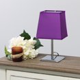 thumbnail image 2 of Simple Designs Mini Chrome Table Lamp with Squared Empire Fabric Shade, 2 of 9
