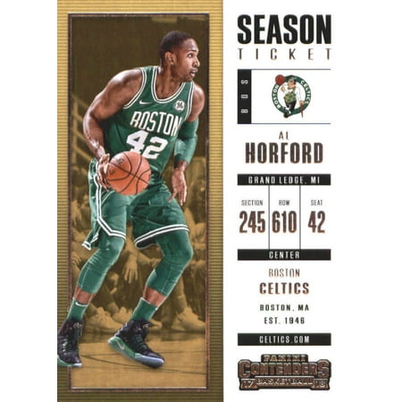 Boston Basketball Stadium - 2017-18 Panini Contenders Season Ticket #66 Al Horford Boston Celtics Basketball Card
