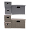 thumbnail image 1 of Set De Cajas Home And Home Plástico Café/Gris 26X17X17Cm Y 3, 1 of 3