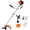 Orange + Aluminum, variant on 52cc Gas Powered Weed Wacker 6 in 1 Multifunction String Trimmer with 8 Inch Attachments and 10 Metal Blade, Orange Aluminium Brush Cutter for Landscaping