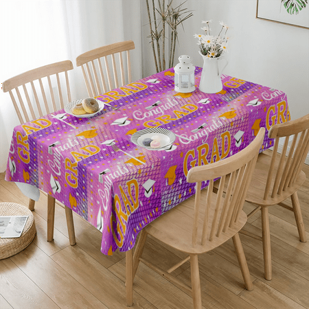 

Graduation Party Tablecloth Table Cover Disposable Congratulations Graduate Graduation Decoration for Party(#141 M-54x72 )
