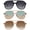 3 Blac/Grey+clear Brown/Green & Brown+dark Tea/Brown, variant on YDAOWKN Aviator Sunglasses for Womens Retro Trendy Sunglasses UV400 Protection
