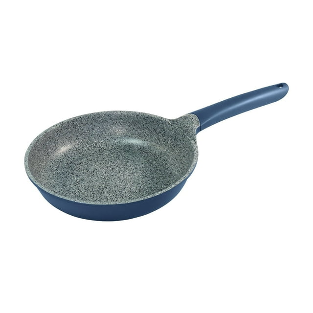 Sartén Antiadherente de Mármol Gris Azul 26 cm, Aluminio Forjado, Recubrimiento de Mármol (26 cm)