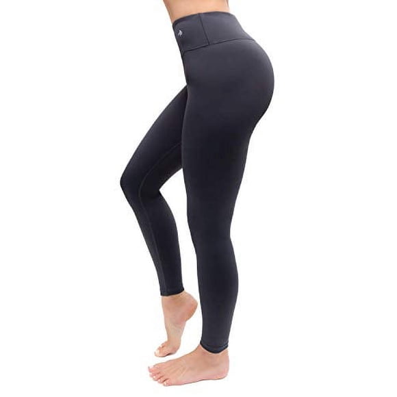CompressionZ Leggings Taille Haute pour Femmes - Pantalons de Compression pour Yoga Course Gym & Entraînement Physique Quotidien (Gris Carbone, Moyen)