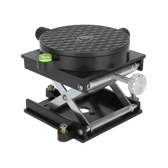 Lifting Platform 360° Rotation 6.5cm Expandable Scissor Lift Stand for Woodworking Carving Experiment