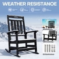 thumbnail image 3 of Cobiod Oversized Rocking Chair Outdoor, HDPE Rocking Chair, Patio Rocking Chairs for Porch & Fire Pit, All-Weather Outdoor Rocking Chair, 3 of 7