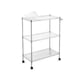 thumbnail image 1 of 3 - tier heavy - duty rolling utility cart con handle bar: commercial - grade steel service cart on wheels para kitchen, 1 of 5