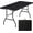 Black, variant on Folding Table 6ft Heavy Duty Portable Plastic Fold-in-Half 6 Foot Foldable Table Indoor Outdoor with Parties, Camping Picnic,Folds in Half for Easy Storage, No Assembly Required, Black