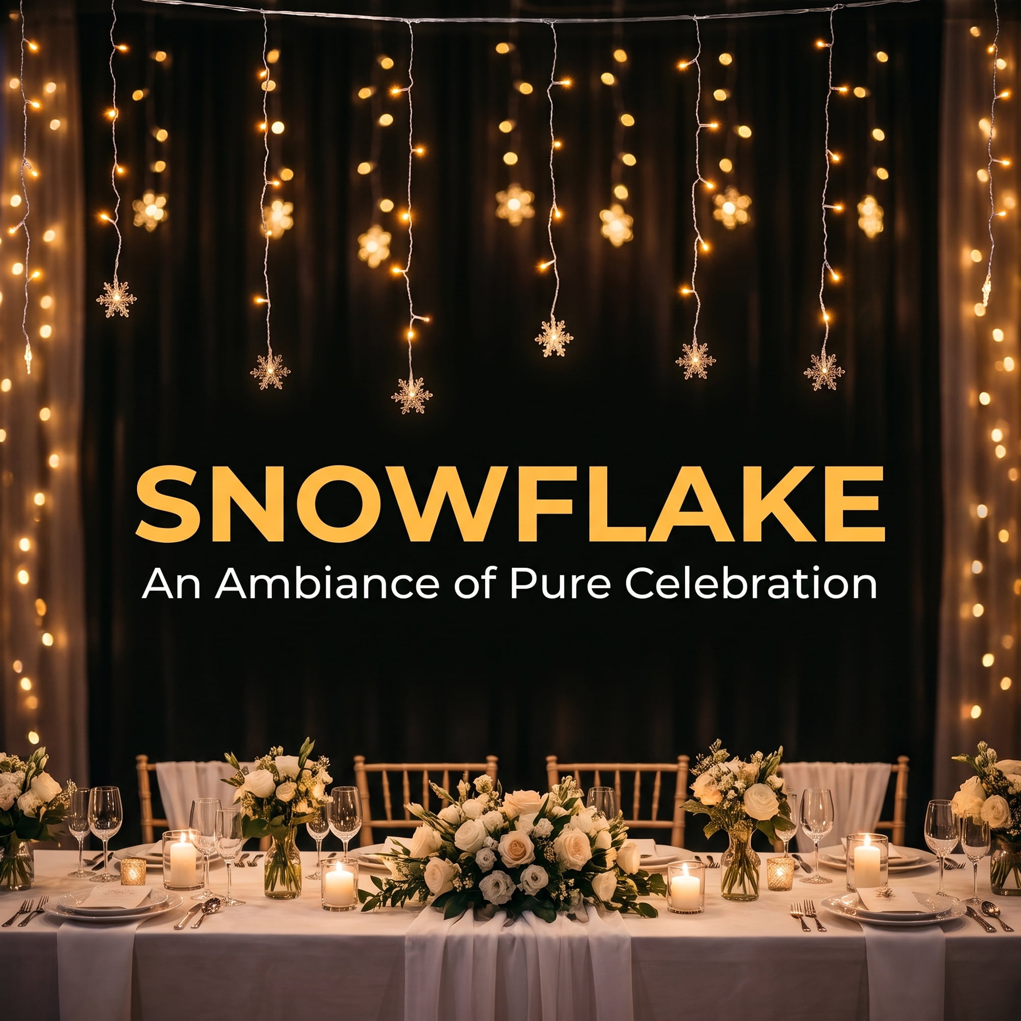 Unique Bargains Snowflake Decor Lights for Indoor 3.5 ft Warm White US Plug In Powers