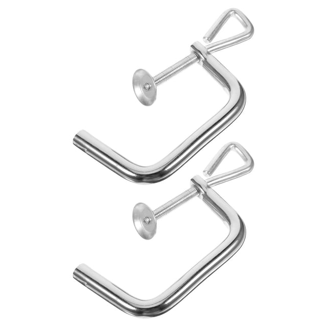 Minkissy 2Pcs Plated Silver Clamp for Pasta Machine Replacement Pasta Maker Holder Clip for Smooth Operation