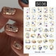 thumbnail image 4 of Harunouta-pegatinas 3D para uñas, calcomanías adhesivas con diseño de flores simples, Corazón Dorado, líneas de Punta francesa, estampado de leopardo, para manicura, 4 of 4