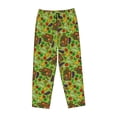 thumbnail image 6 of Uemuo Carrot Eggplant Pattern Women's Wide Leg Palazzo Lounge Pants with Pockets Light Weight Loose Comfy Casual Pajama Pants-, 6 of 9