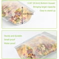 thumbnail image 3 of 100 Pack 8 x 12 Inch Stand Up Pouch Bags Zipper Mylar Bags Clear Front with  Foil    Storage Bags for Multipurpose with Gusset Bottom(5.5mil Thickness), 3 of 6