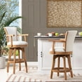 thumbnail image 2 of Pemberly Row 31" Swivel Bar Stool with Armrests White Pepper, 2 of 10