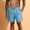 Light Blue, variant on WIZUTIZ Men's Solid Color Swim Trunks Lace-Up Elastic Waist Pockets Lining Quick Dry Summer Beach Board Shorts