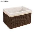 thumbnail image 2 of Carefully Handcrafted Rattan Storage Basket - Durable Friendly Woven Desktop Organizing Convenient Rattan Sorting Beige 31x21x15, 2 of 10