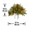 thumbnail image 2 of Macetas navideñas de 45 cm, pinos artificiales iluminados con trípode y estaca, ideales para decorar exteriores, color verde, 1 pieza A1, 2 of 8