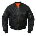 thumbnail image 2 of Rothco Kids MA-1 Flight Jackets - Black, X-Small, 2 of 3