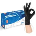 thumbnail image 1 of Guantes desechables AGAG de nitrilo negros, 100 unidades, sin látex, 1 of 6