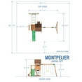 thumbnail image 3 of Backyard Discovery Montpelier Cedar Wood Swing Set, Slide, Clubhouse, Monkey Bars, 3 of 12