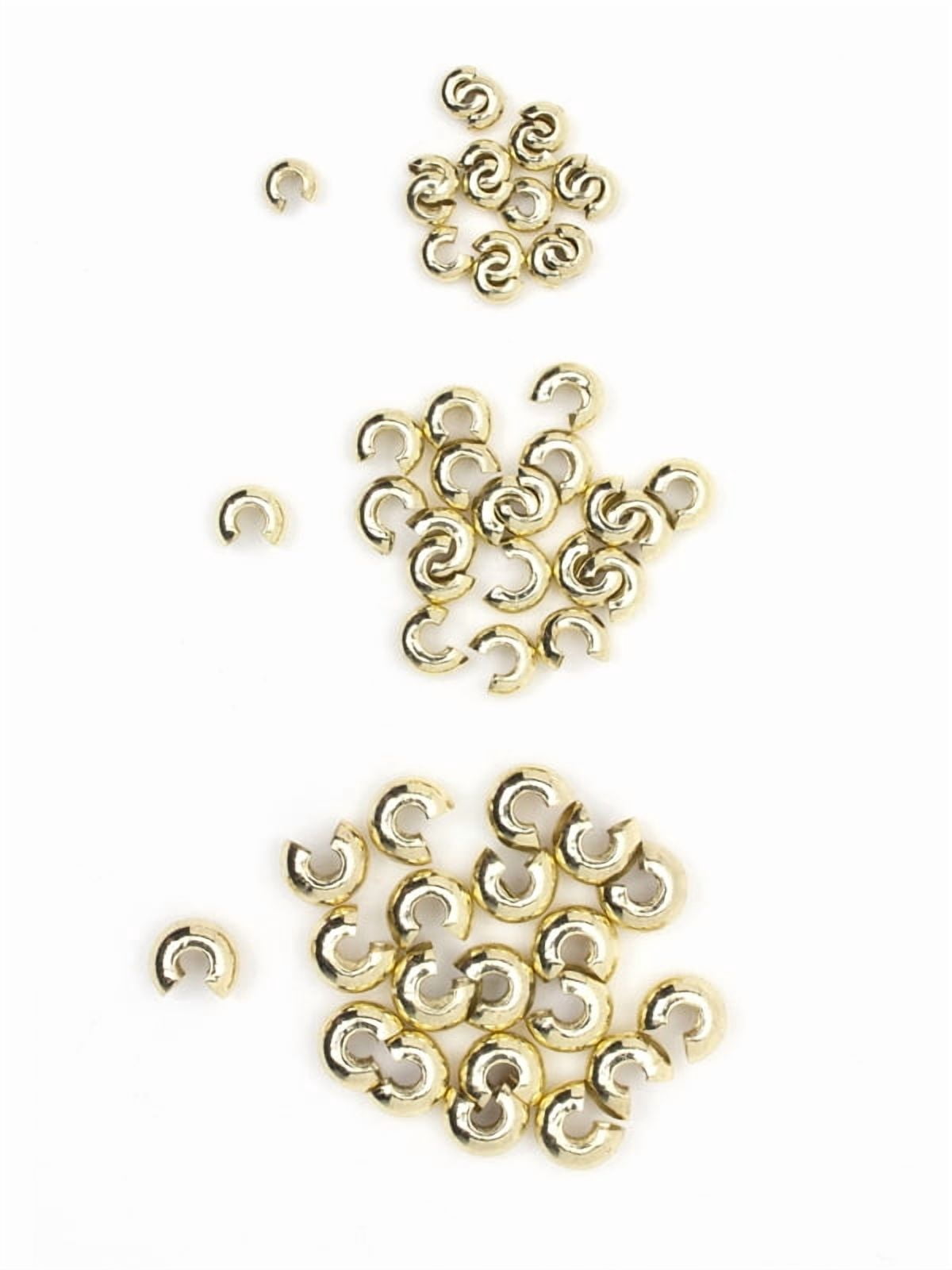 (2 pack) Cousin DIY Metal Crimp Bead Cover, 120 Piece, Gold Finish
