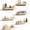 Natural-15.7in, variant on Floating Shelves For Wall  Decor Storage Set Of 6 Mounted Wood Shelf Bedroom Living Room Bathroom Kitchen Picture Ledge Rustic White
