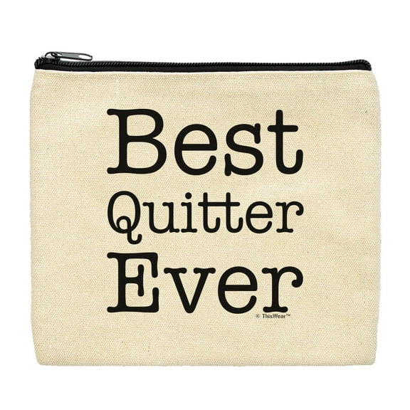 ThisWear Retirement Gifts for Women Best Quitter Ever Makeup Bag