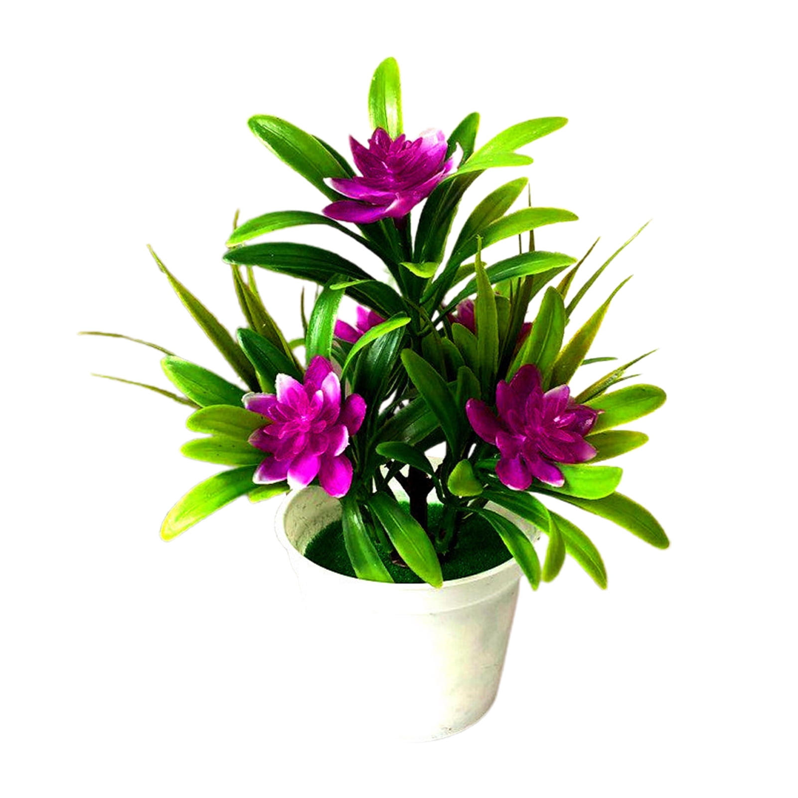 Artificial Fake Lotus Flower Potted Plant Bonsai Wedding Party Garden ...