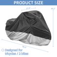 thumbnail image 2 of Funda para triciclo Akiiger, impermeable y resistente al viento, 230 cm, color plateado, 2 of 8