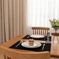 thumbnail image 2 of Black Individual Cloth Table Placemats - Nautical Washable Fabric Mats for Kitchen/Buffet, 6 Pcs Set, 13x19 inch, 2 of 6