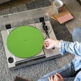 thumbnail image 4 of 2Pcs Vinyl Record Mat Record Player Felt Pad 11.6 Inch Green Anti Slip Anti Static Flat Round Protective Wool Turntable Platter Slipmat Mats for Cleaner Audio Output Reduce Noise Accessories, 4 of 9