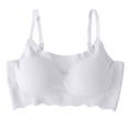 thumbnail image 2 of HVOBTTY Women's Casual Soft Bra Wireless Soli Color Lift Support Daily Wear, 2 of 5