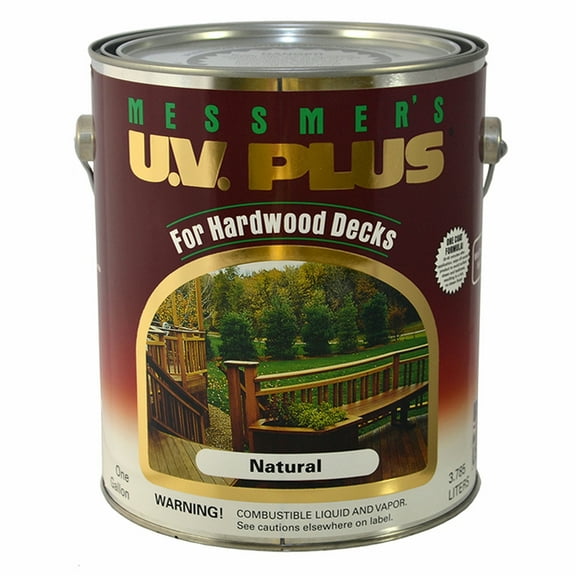 4-Pack of 1 gal Messmer's MHV-500 Natural U.V. Plus Hardwood Deck Transparent Stain (250-VOC)