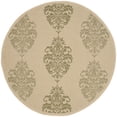 thumbnail image 2 of Safavieh Courtyard Jenny Medallion Indoor/Outdoor Area Rug, Natural/Olive, 5'3" x 5'3" Round, 2 of 9
