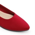 thumbnail image 3 of Women Ballet Flats Pointed Toe Slip On Dress Shoes Comfortable Suede Business Casual Shoes for Work Office Travel, 3 of 6