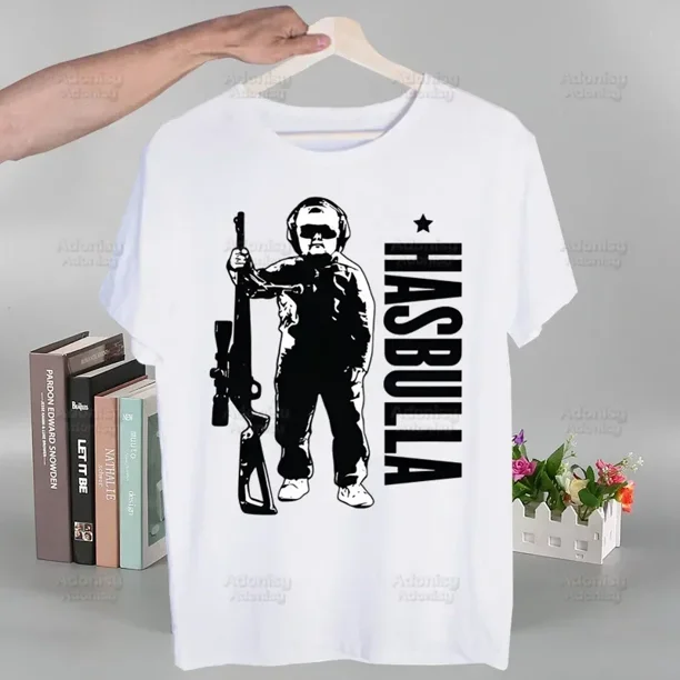 Camiseta de lucha Hasbulla impresionante para hombres cuello redondo manga corta Regular alta calidad Hip-Hop