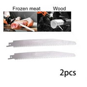 2x S1122C Stainless-Steel Reciprocating Saw Blades For Cutting Bone Meat Wood US