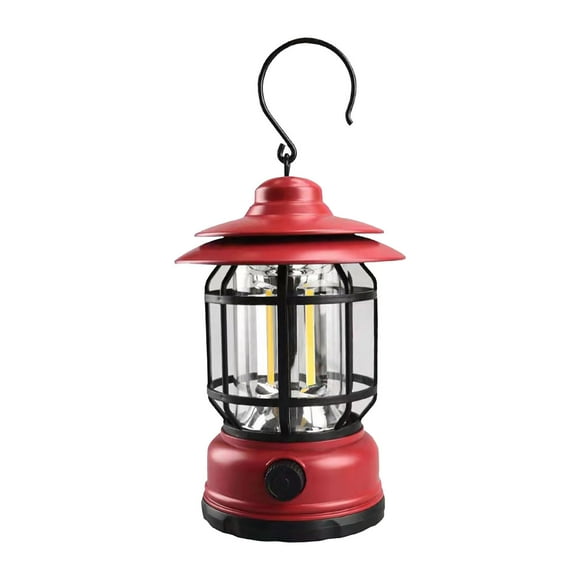 Fiudx Linterna de Camping Recargable Por Usb, Regulable para Iluminar Caminos, Diseño Vintage, Portátil para Tienda de Campaña o Patio, Ideal para Exteriores, 16,6 X 9 X 9 Cm