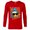 New Red, variant on Disney Donald Duck Birthday Vibes 80s - Long Sleeve T-Shirt for Men - Customized-Athletic Heather