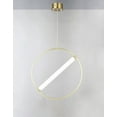 thumbnail image 3 of ET2 E23274-93BKSFTG 6 in. Flare LED Single Pendant Ceiling Light, Black & Soft Gold, 3 of 5