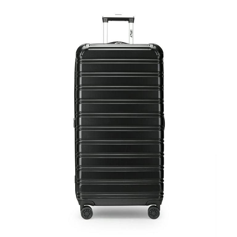 iFLY Fibertech Large Checked Suitcase Trunk, Carry-friendly, 80/20