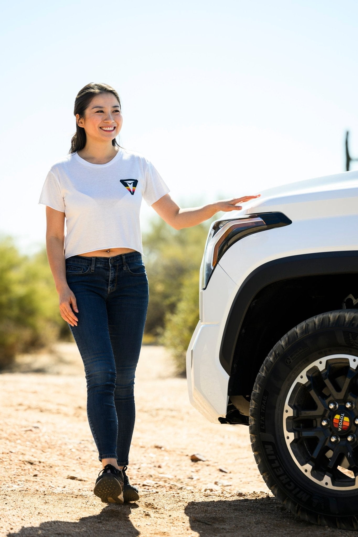 Toyota Retro Logo Womens Crop Top Iconic Style Redefined