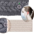 thumbnail image 4 of Diadema de punto para mujer, 4 piezas, cálida en invierno, diadema trenzada con botones para cubrir la máscara, diadema envuelta en clima frío para un regalo cálido para las orejas, 4 of 5