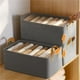 thumbnail image 3 of Decoración del hogar, Bolsa de almacenamiento, Cesta de almacenamiento, Caja de almacenamiento de tela, Caja de almacenamiento plegable de tela no tejida de gran capacidad, Caja de almacenamiento, Des, 3 of 5