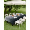 thumbnail image 4 of Outdoor Tablecloths with Umbrella Hole & Zipper, Grey Coastal Wave Tablecloth Rectangle 60x84 Inch, Summer Ocean Nautical Beach Ombre Waterproof Table Cloth, Patio/Pool/Picnic Table Covers, 4 of 8