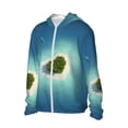 thumbnail image 2 of Sigee Paradise Island Print UPF50+ Men's Sun Protection Hoodie Shirt SPF UV Shirt Long Sleeve Fishing Outdoor Lightweight, S-3XL, 2 of 9