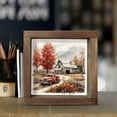 Farmhouse Canvas Wall Art Red Old Tractor Picture Kitchen Wall